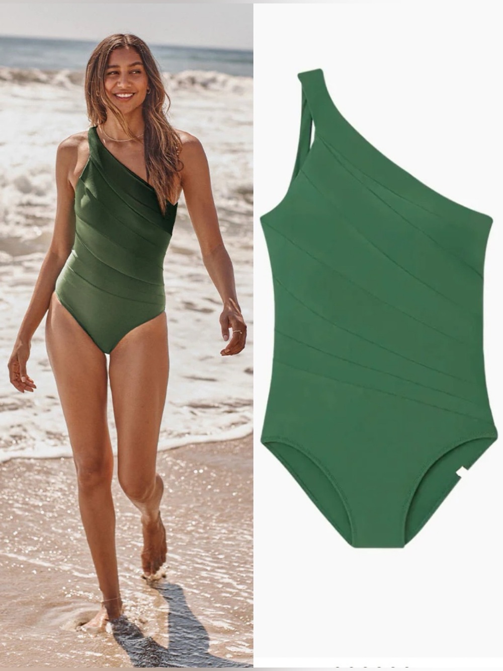 NWT SUMMERSALT The Sidestroke One Piece Swimsuit Olive